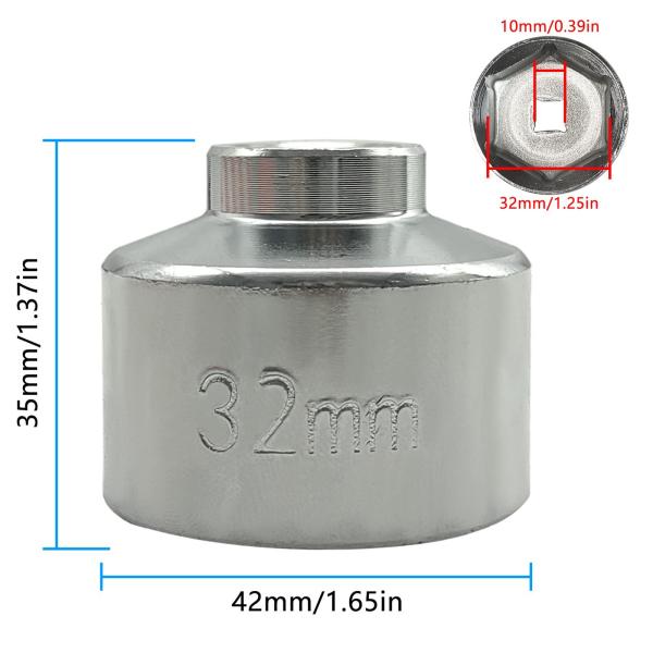 32mm オイルフィルター取り外しツール ユニバーサル プロフェッショナルメンテナンス用 頑丈