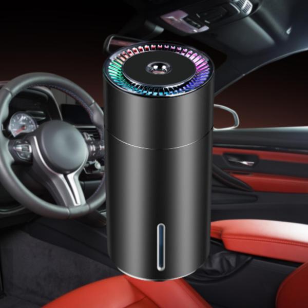 車ディフューザー加湿器アロマディフューザー車フレッシュカラフルなナイトライトミスト加湿器ベビールーム車用