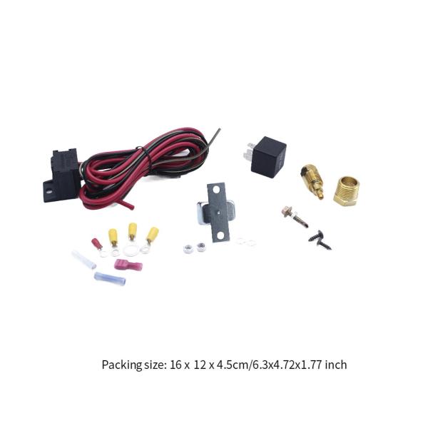 電動冷却ファンサーモスタットキット 60 アンペアリレーキット 200 オン 185 オフ 12 V 温度制御 金属電動ファンリレーキット