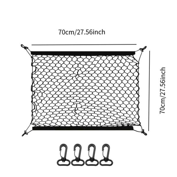 70cm×70cm 自動車用カーゴネット カーカーゴネット カーゴストレージネット カーアクセサリー