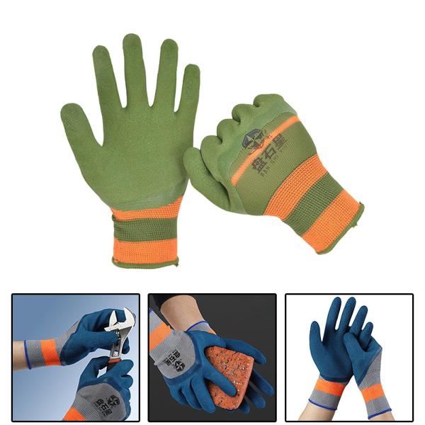 2 個の多機能作業手袋男性女性農場作業車修理グリーン