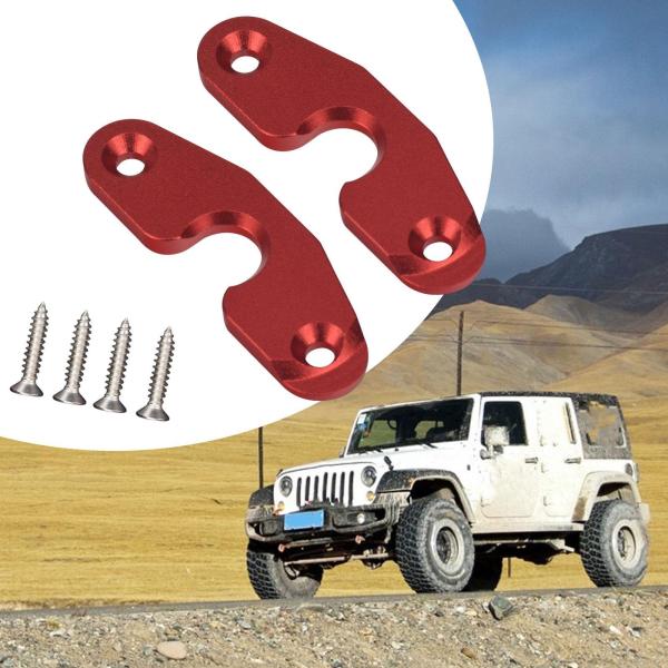 2 個サンバイザー修理キット高耐久簡単取り付けアルミ合金交換用サンバイザークリップラングラーと互換性