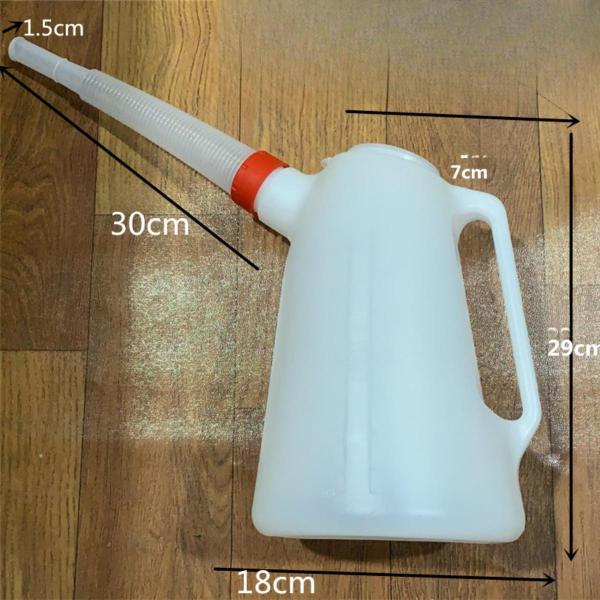 オイル計量ジャグ キャップ付き 頑丈 ポータブル スケール付き 計量オイルジャグ 4L