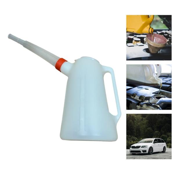 オイル計量ジャグ キャップ付き 頑丈 ポータブル スケール付き 計量オイルジャグ 4L