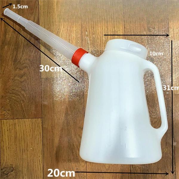 オイル計量ジャグ キャップ付き 頑丈 ポータブル スケール付き 計量オイルジャグ 5L