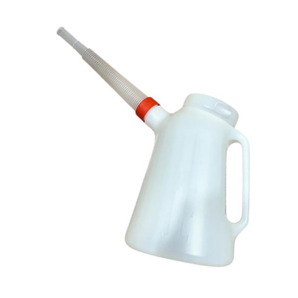 オイル計量ジャグ キャップ付き 頑丈 ポータブル スケール付き 計量オイルジャグ 5L