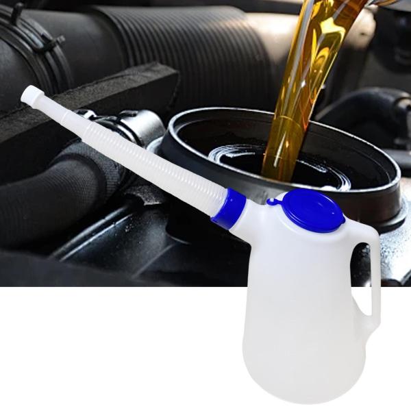 オイル計量カップ キャップ付き 効率的なディスペンス ポータブル 長い注ぎ口付き 4L