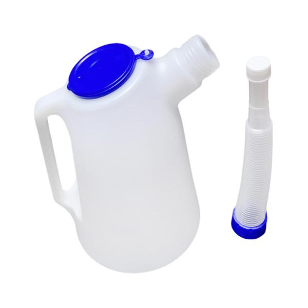 オイル計量カップ キャップ付き 効率的なディスペンス ポータブル ロング注ぎ口 2L