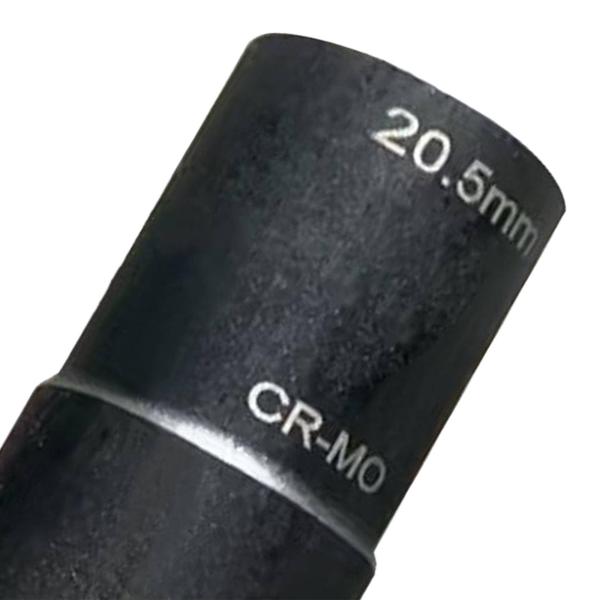 ラグナットリムーバーソケットホイールロック除去ツール、ヘビーデューティー、1/2inch 20.5mm x 21.5mm インパクトラグナットフリップ