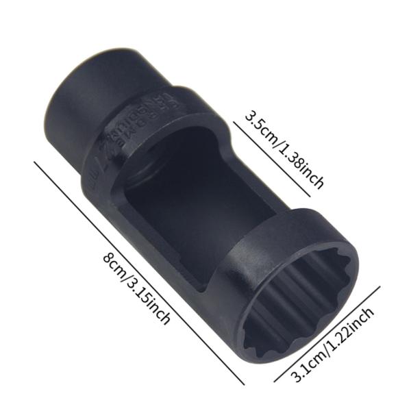 ディーゼルインジェクターソケット 取り外しフィッティングツール 27mm 1/2インチドライブアクセサリースペアパーツ 交換プロ仕様12ポイント