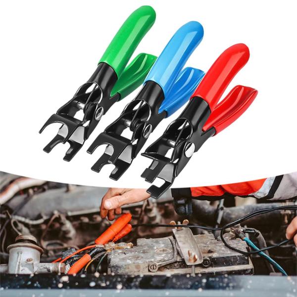 3x 車用水・燃料パイプラインクランププライヤー オートホースセパレーターツール ゴムグリップ 多機能修理ツール トラック・自動車用