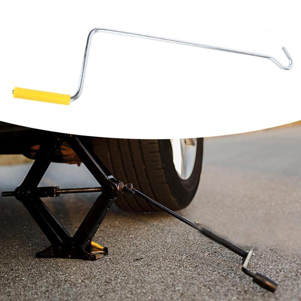 車用シザージャッキ クランクハンドル 手動クランクハンドル スチールアクセサリー ユニバーサル車両修理ツール 滑り止め 頑丈な交換品