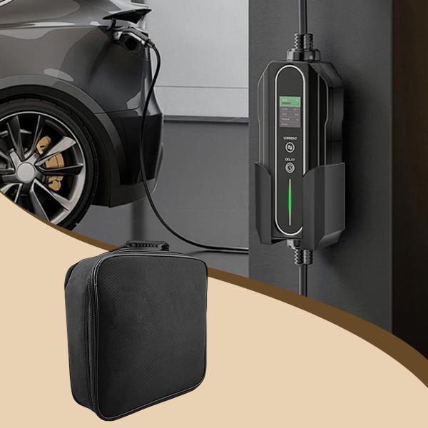 EV充電ケーブル収納バッグ ポータブル コード アダプター RV下水ホース スクエア