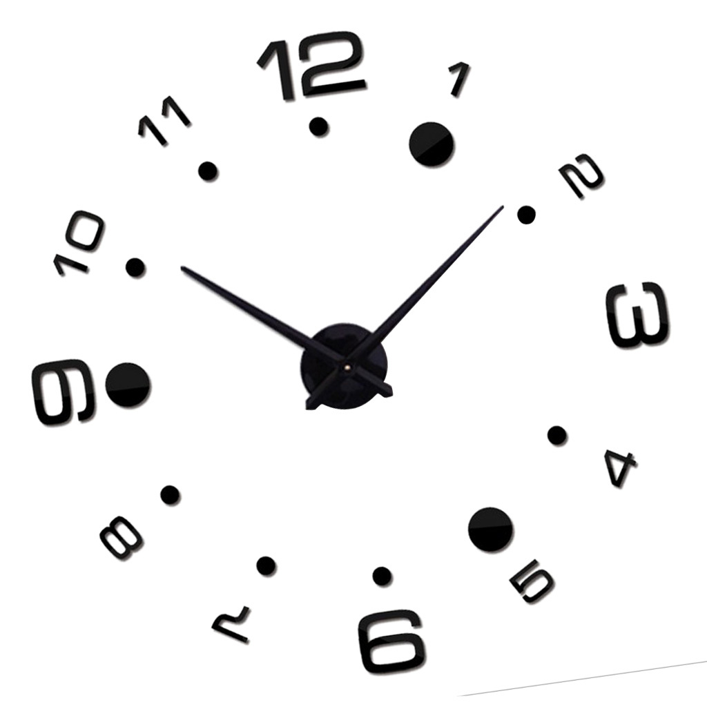 現代の大規模な3D壁時計番号文字DIYミラーステッカー時計オフィス家の装飾ギフト｜stk-shop｜03