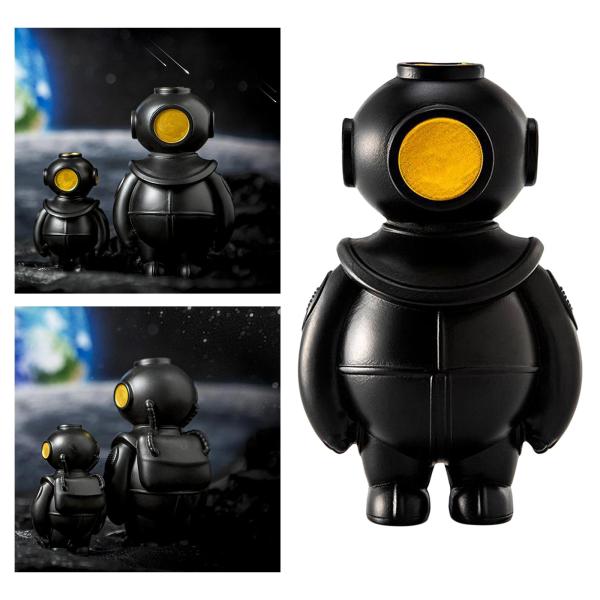 漫画レジンキッズおもちゃ宇宙飛行士フィギュア人形をテーマにしたパーティーの装飾男の子ギフト黒S