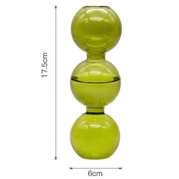 ガラス花瓶テラリウムコンテナプランターポットルームの装飾Green_S