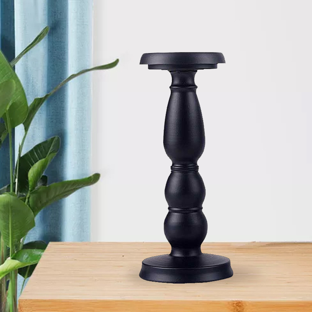 黒シンプルなレトロ鉄燭台柱キャンドルホルダー.ダイニングテーブルの装飾.3サイズオプション｜stk-shop｜02