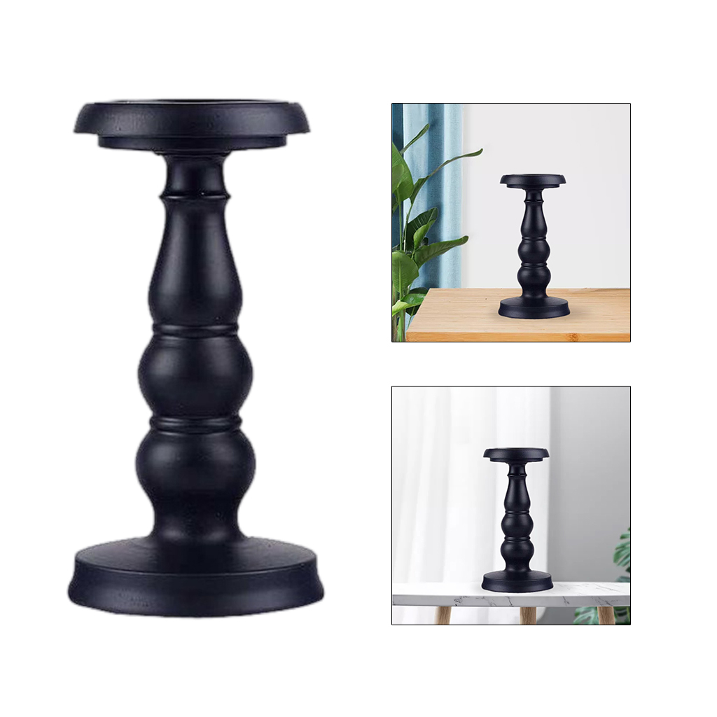 黒シンプルなレトロ鉄燭台柱キャンドルホルダー.ダイニングテーブルの装飾.3サイズオプション｜stk-shop｜03