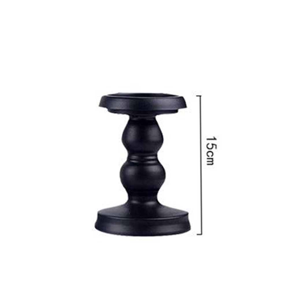 黒シンプルなレトロ鉄燭台柱キャンドルホルダー.ダイニングテーブルの装飾.3サイズオプション｜stk-shop｜04