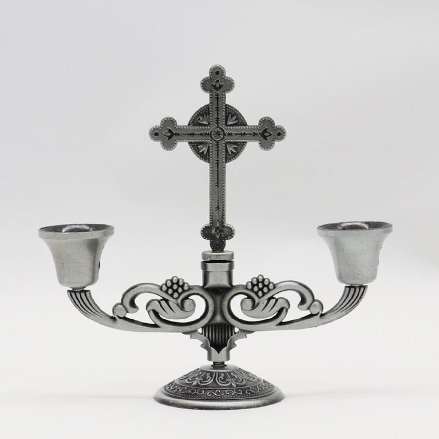 レトロ金属燭台ホーム教会燭台5インチ背キャンドルホルダー結婚式