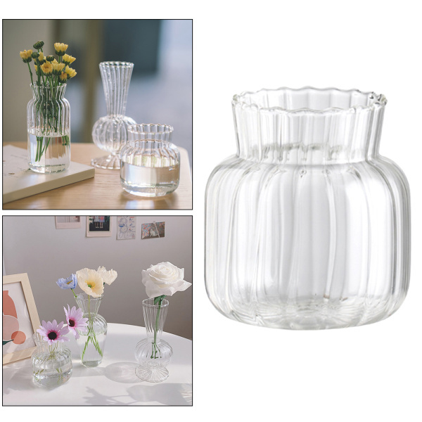 透明花瓶背肥厚クリスタルガラス水耕花瓶フラワーアレンジメントホーム結婚式の装飾、3サイズ｜stk-shop｜02