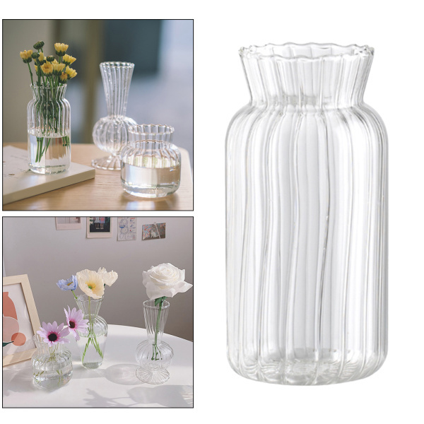 透明花瓶背肥厚クリスタルガラス水耕花瓶フラワーアレンジメントホーム結婚式の装飾、3サイズ｜stk-shop｜03