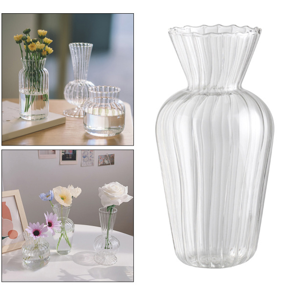 透明花瓶背肥厚クリスタルガラス水耕花瓶フラワーアレンジメントホーム結婚式の装飾、3サイズ｜stk-shop｜04
