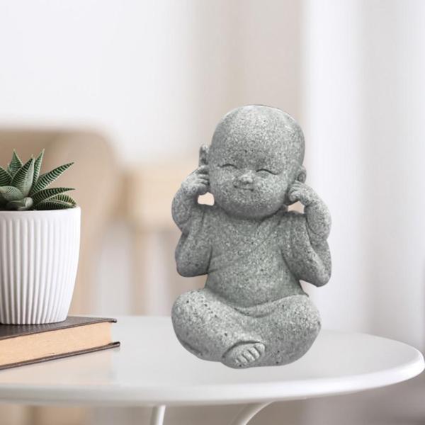 僧侶の像小仏リトルモンクカーアクセサリー装飾品は聞かない