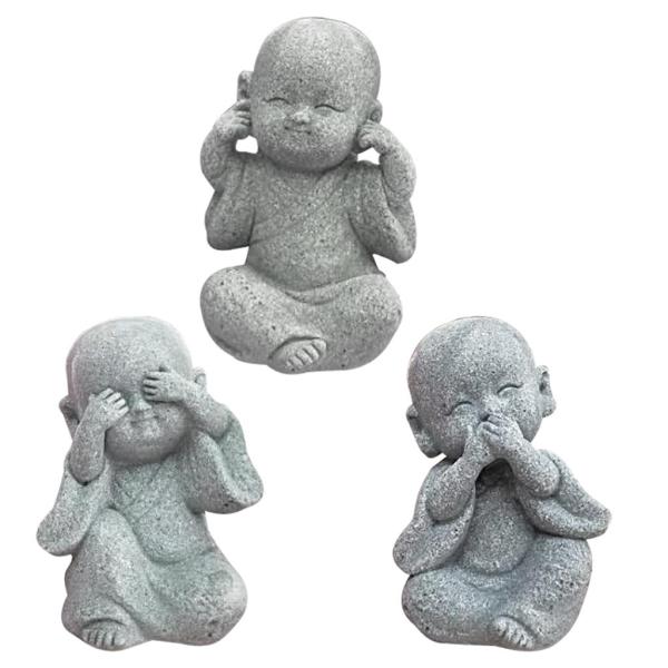 僧侶の像小仏リトルモンクカーアクセサリー装飾品は聞かない