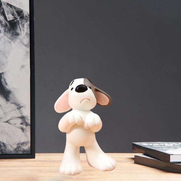 子犬の置物アート彫刻犬の装飾リビングルーム卓上アートワークC