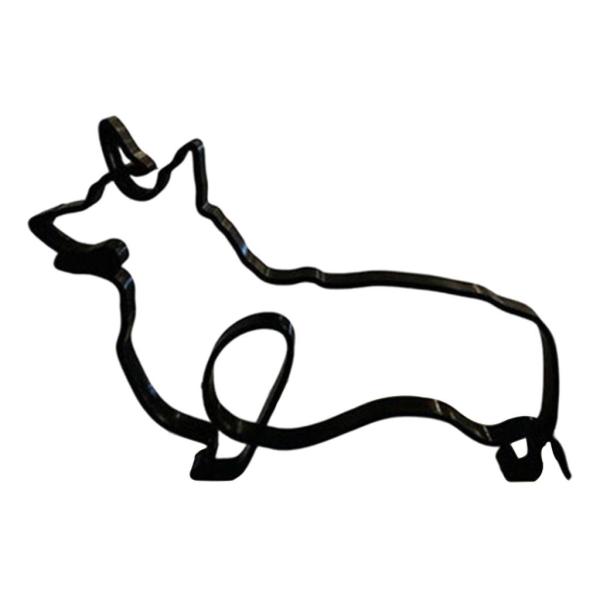 抽象的な猫の犬の置物リアルな動物の彫刻の像11x16x0.5cm