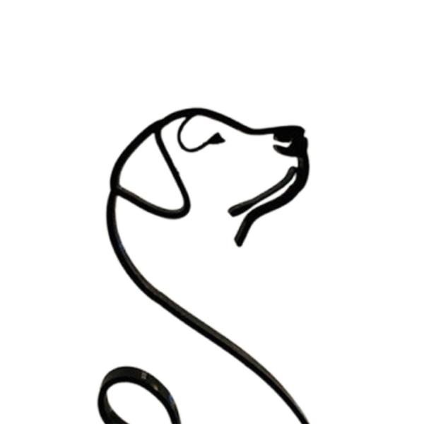 抽象的な猫の犬の置物リアルな動物の彫刻の像16.9x8.6cm