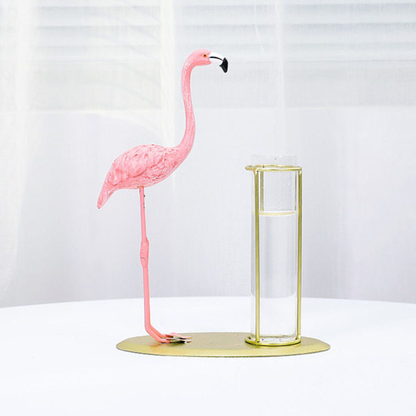 レトロフラミンゴ陶器花瓶 花瓶 水耕栽 フラミンゴ 置物 面白い ユニーク 美しい 家の装飾 恋人