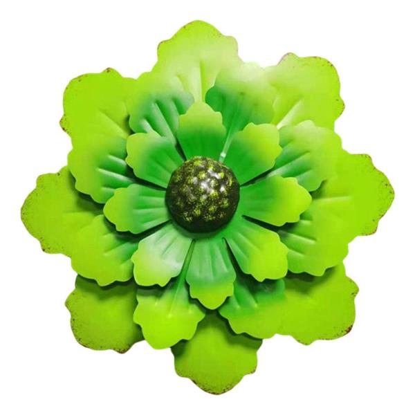 屋内屋外の家の装飾の緑にぶら下がっている活気に満ちた金属の花の壁の彫刻アート