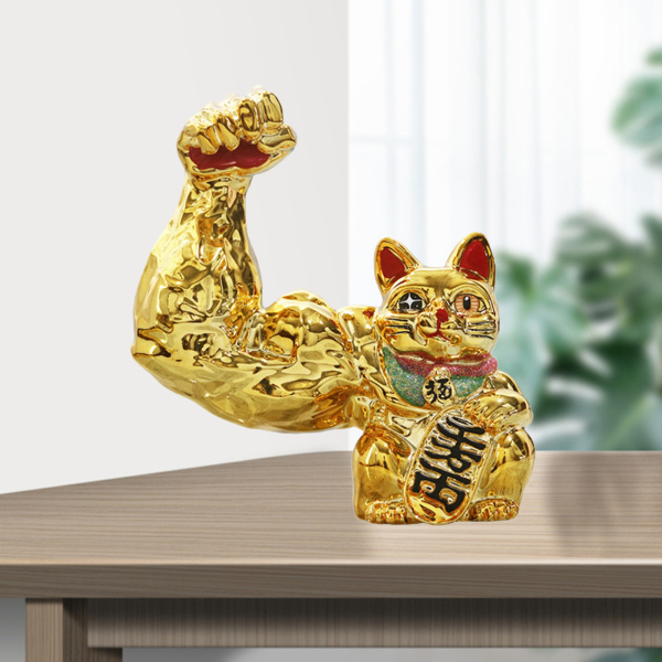 サングラス 風水 置物 ボールを蹴る マッスル 招き猫 ゴールド 暴富 招財 劫財 金風水アイテム 金運アップ 財運 健康 仕事 家庭 華やか 商売繁盛 幸運 開運 富 スピリチュアル インテリア パワー 大盛況 もいますが Shineray Com Br