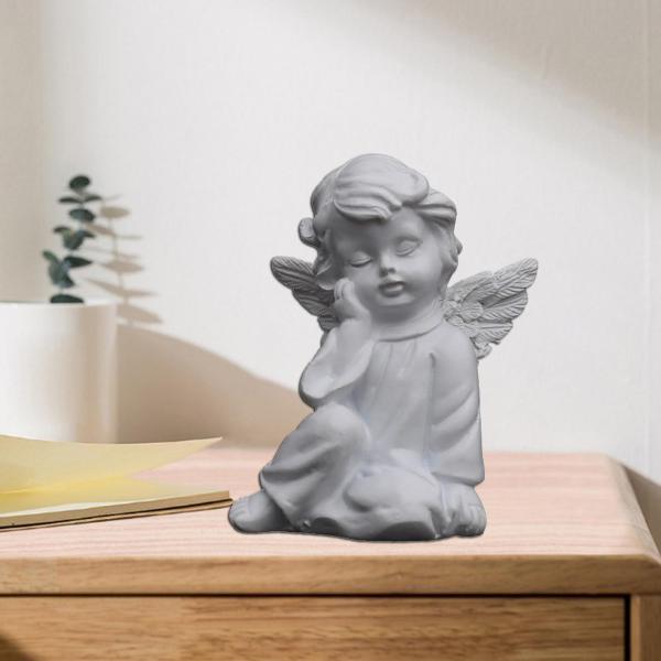 樹脂の少女天使の置物像の像のデスクトップの装飾品を考えてください