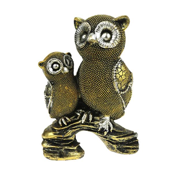 フクロウ像の装飾品彫刻動物の置物のための居間の鳥の友人A2