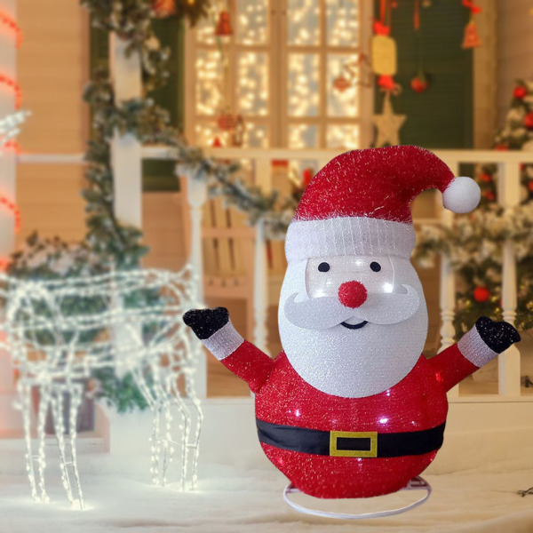 クリスマスオーナメントサンタクロース45cmグローデコレーションホリデー用に調整可能