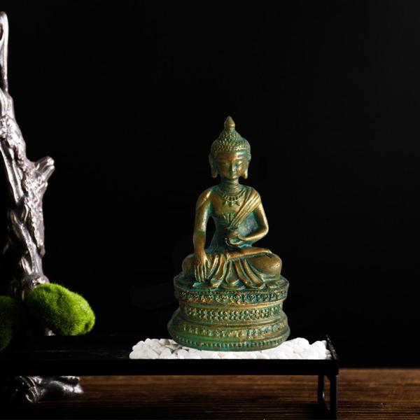SANDSTONE BALCONY HOME GARDEN SMALL ZEN BUDDHA STATUE ORNAMENTDECORATI
