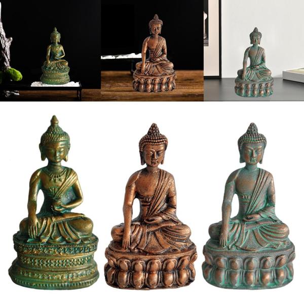 SANDSTONE BALCONY HOME GARDEN SMALL ZEN BUDDHA STATUE ORNAMENTDECORATI