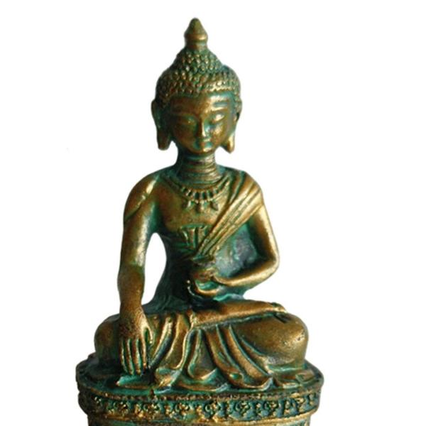SANDSTONE BALCONY HOME GARDEN SMALL ZEN BUDDHA STATUE ORNAMENTDECORATI