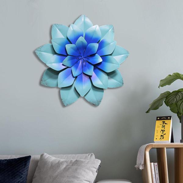 屋内屋外の睡蓮のための花の3Dガーデンフェンスアートをぶら下げ金属壁