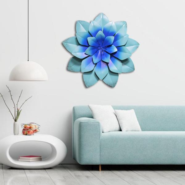 屋内屋外の睡蓮のための花の3Dガーデンフェンスアートをぶら下げ金属壁