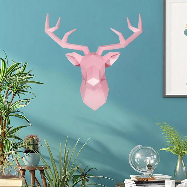 送料無料 鹿の頭像ハンギングアートアクセサリーホームミニチュアアート壁の装飾ギフト サンキャッチャー