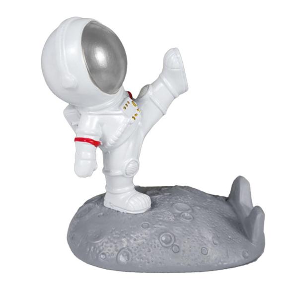 ユニバーサル宇宙飛行士の携帯電話ホルダーの装飾品スタンドサポート車の装飾 - 銀