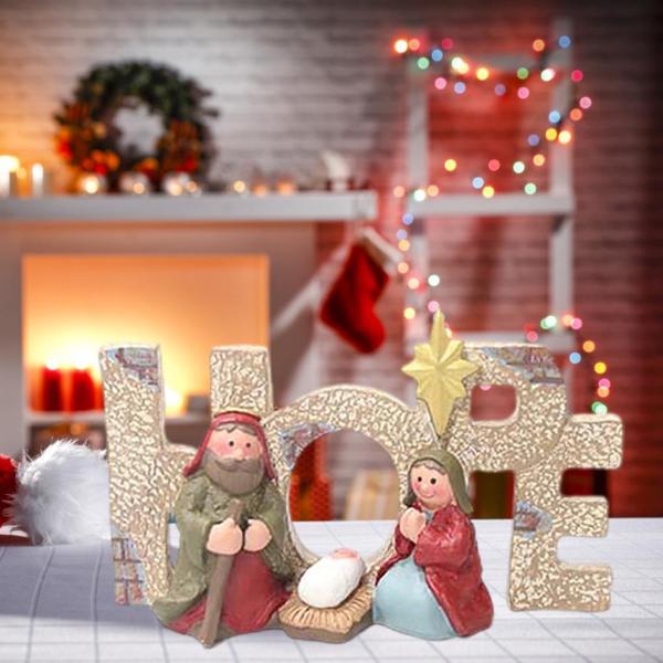 家のための宗教的なキリスト降誕の赤ちゃんイエスの置物のクリスマスの彫像の装飾品