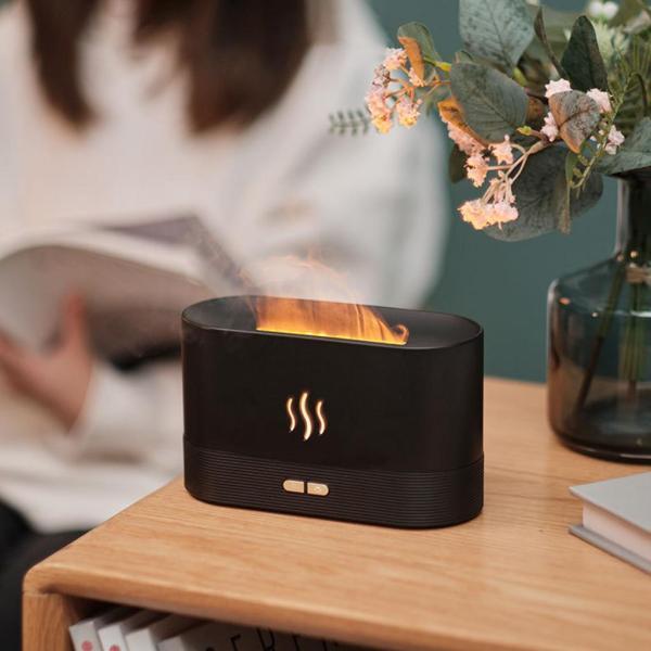 素晴らしい品質 加湿器 かしつき 空気加湿器 芳香剤 Usb C充電 Ledライト 炎の効果 かっこいい 180mlの容量 超静音 香り 誕生日プレゼント 寝室 オフィス 全2色 選べる Supplystudies Com