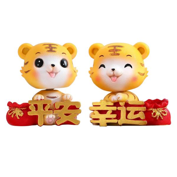 ミニ干支タイガーミニチュア置物装飾オフィス家の装飾コレクション安全性