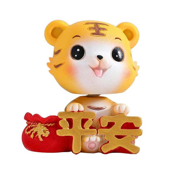 ミニ干支タイガーミニチュア置物装飾オフィス家の装飾コレクション安全性