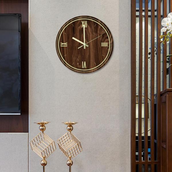 家のための暗闇の中で12 インイン現代の明るい壁時計の非カチカチ光る輝き｜stk-shop｜05